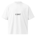 White t-shirt with "@2007" logo on a white background